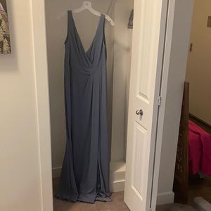 Steel Blue David’s Bridal Bridesmaid Dress